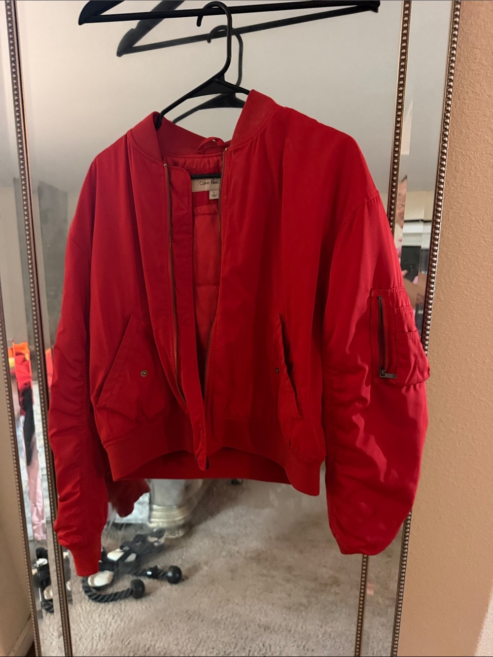 Calvin Klein Red Bomber Jacket